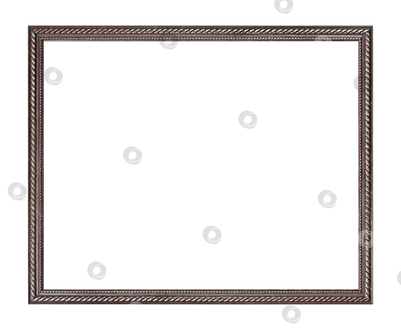 Скачать Серебряная рамка для картин, зеркал или фотографий на белом фоне фотосток Ozero