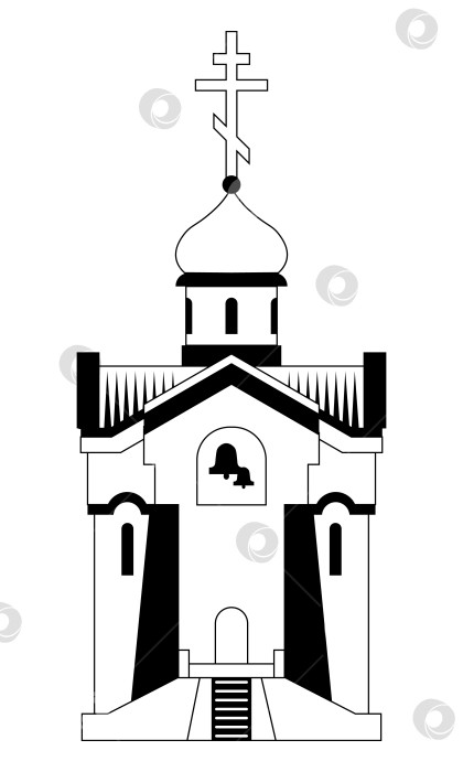 Скачать Графика Русской Православной церкви. Векторный шаблон для раскрашивания контуров фотосток Ozero