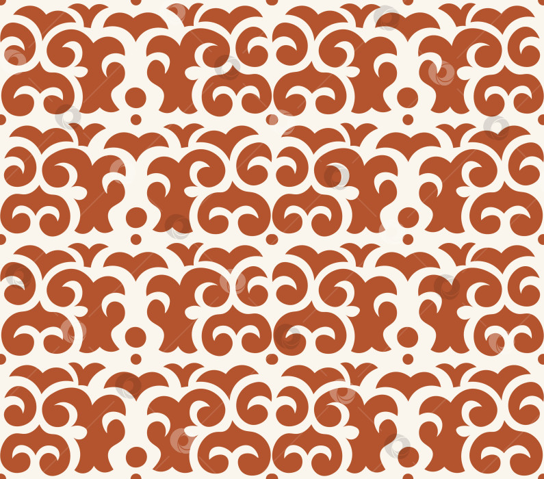 Скачать Русский народный орнамент. Бесшовный векторный узор из кованого сундука 19 века. фотосток Ozero