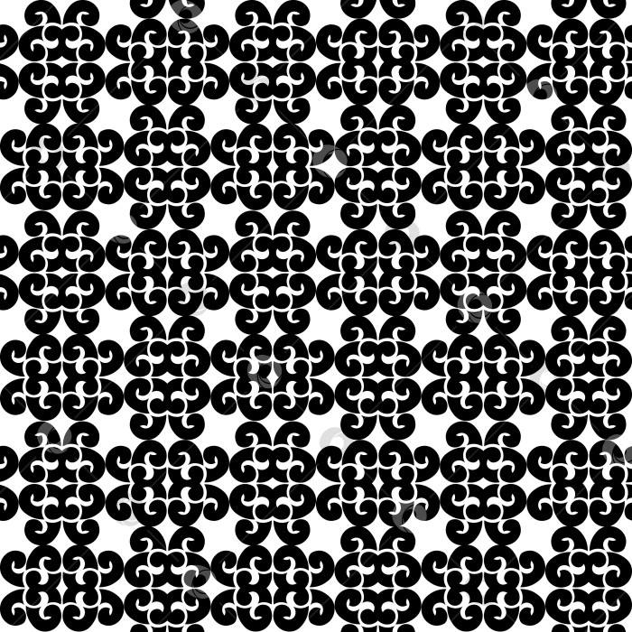 Скачать Русский народный орнамент. Бесшовный векторный узор из кованого сундука 19 века. фотосток Ozero