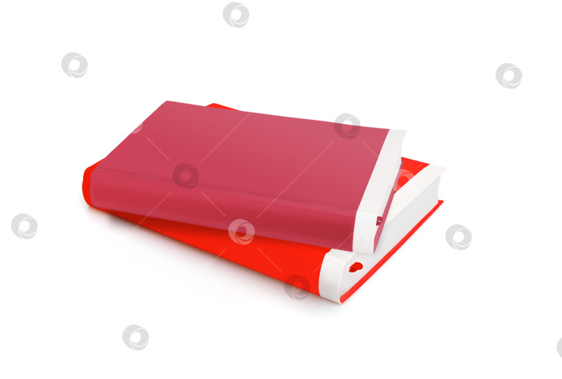 Скачать Стопка книг с белыми листами, выделенными на белом фоне фотосток Ozero