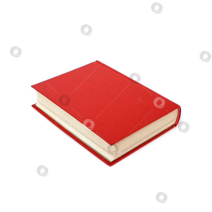 Скачать Одна красная книга, выделенная на белом фоне фотосток Ozero