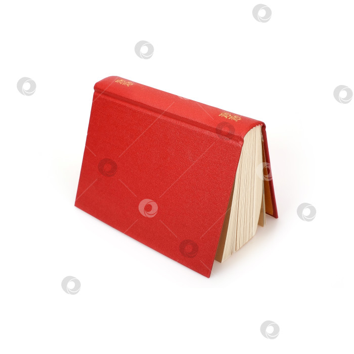Скачать Одна красная книга, выделенная на белом фоне фотосток Ozero
