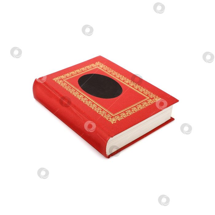 Скачать Одна красная книга, выделенная на белом фоне фотосток Ozero