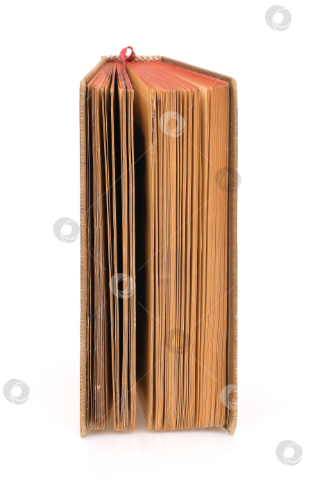 Скачать Книга в цветной обложке с белыми листами, выделенными на белом фоне фотосток Ozero