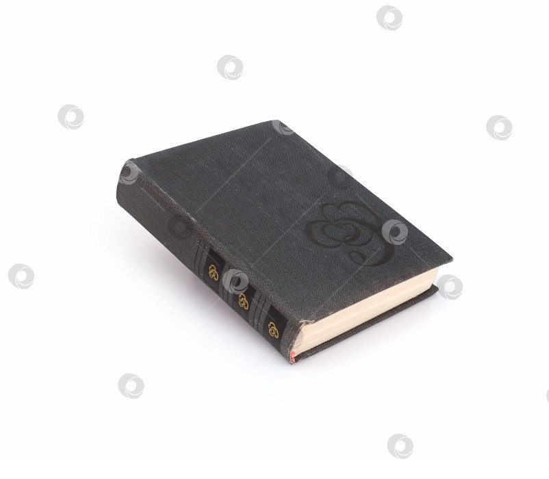 Скачать Книга в черной обложке, выделенная на белом фоне фотосток Ozero