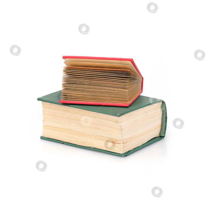 Скачать Красные и зеленые книги, выделенные на белом фоне фотосток Ozero