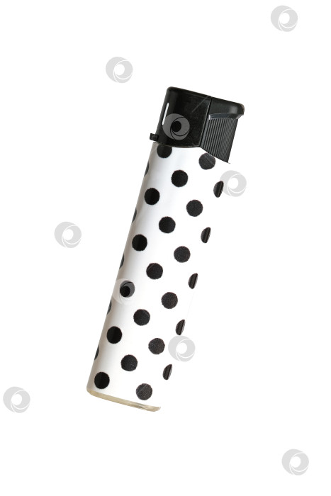 Скачать Газовая зажигалка, выделенная на белом фоне. Элемент дизайна с контуром отсечения фотосток Ozero