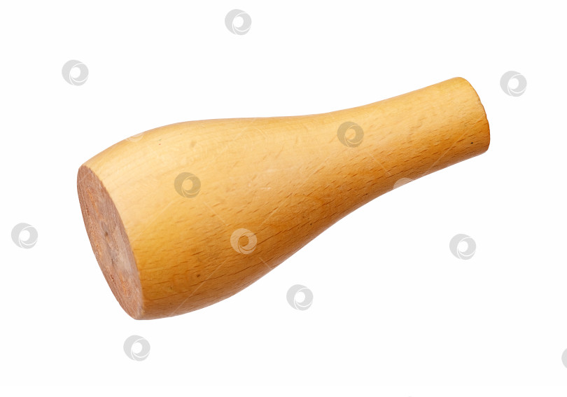 Скачать Деревянная ваза ручной работы, выделенная на белом фоне. Элемент дизайна с контуром вырезки фотосток Ozero