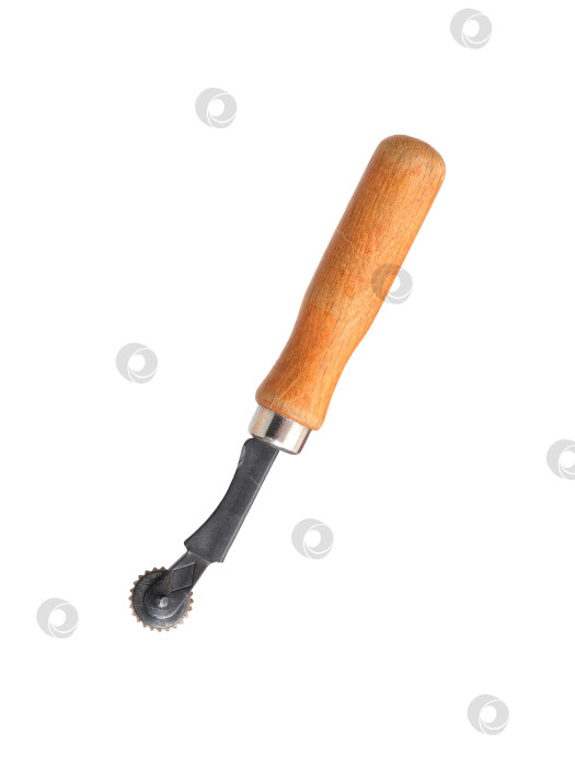 Скачать Винтажный портновский кройщик, выделенный на белом фоне. Элемент дизайна с контуром вырезки фотосток Ozero