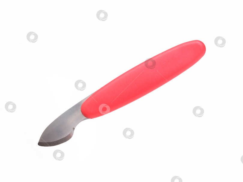 Скачать Нож для открывания корпуса часов с красной ручкой, выделенный на белом фоне, вырез готов. Чрезвычайно высокое разрешение фотосток Ozero