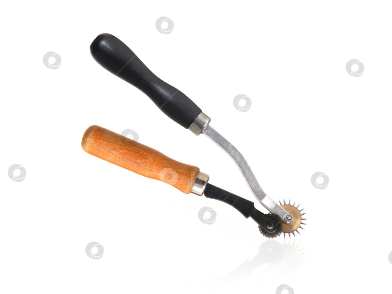 Скачать Кожаные инструменты, Инструмент для рисования узоров кожевенного ремесла Ручной инструмент для сшивания кожи DIY Professional Leather Stitching Tool фотосток Ozero