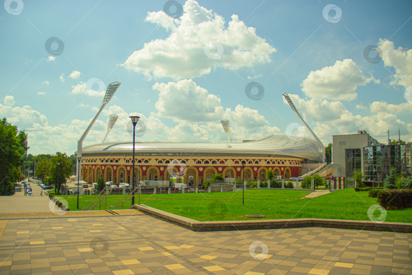 Скачать Стадион «Динамо» в Минске — современная спортивная арена. Беларусь, Минск август 2025 фотосток Ozero