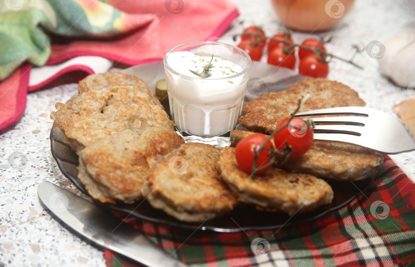 Скачать Картофельные жареные драники вкусные фотосток Ozero