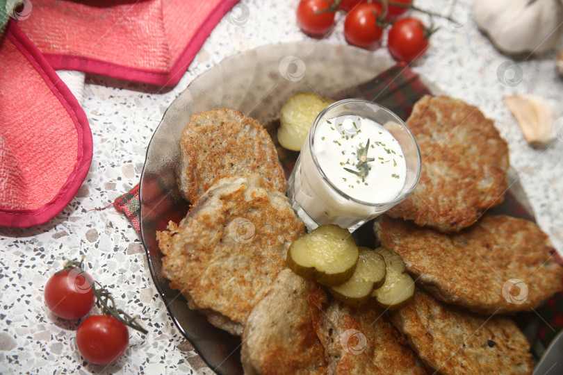 Скачать Жареные картофельные драники фотосток Ozero