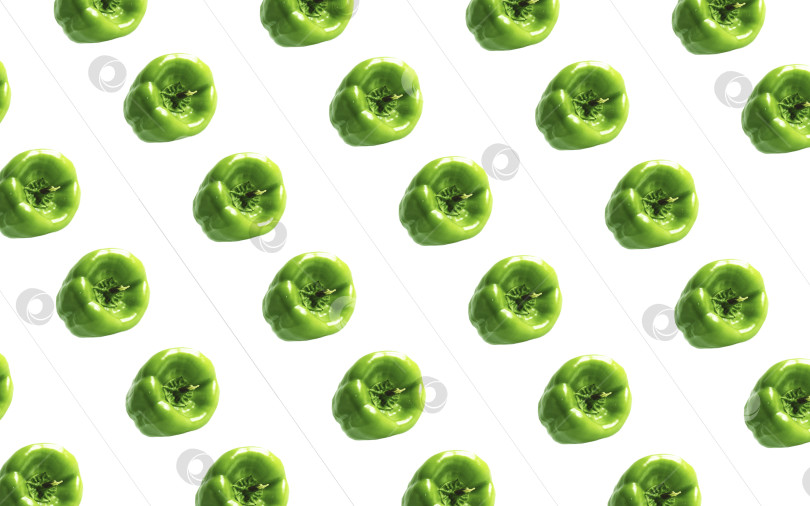 Скачать Зеленые перцы на белом фоне фотосток Ozero