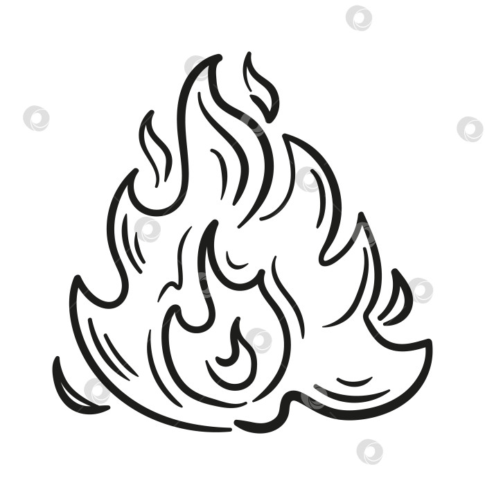 Скачать Яркие векторные языки пламени, танцующие вверх, острые края и динамичное движение. фотосток Ozero