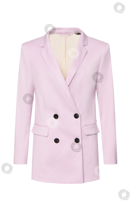 Скачать Жакет светло-розовый прямого кроя с четырьмя черными пуговицами на прозрачном фоне формата png фотосток Ozero
