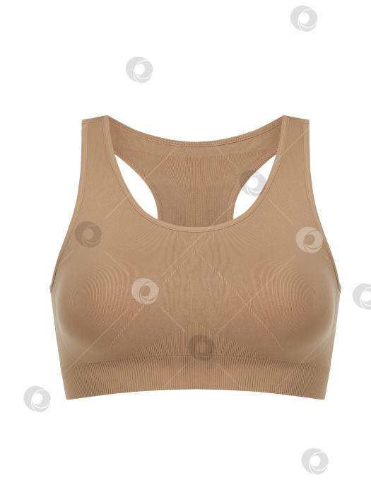 Скачать Спортивный коричневый топ на белом фоне фотосток Ozero