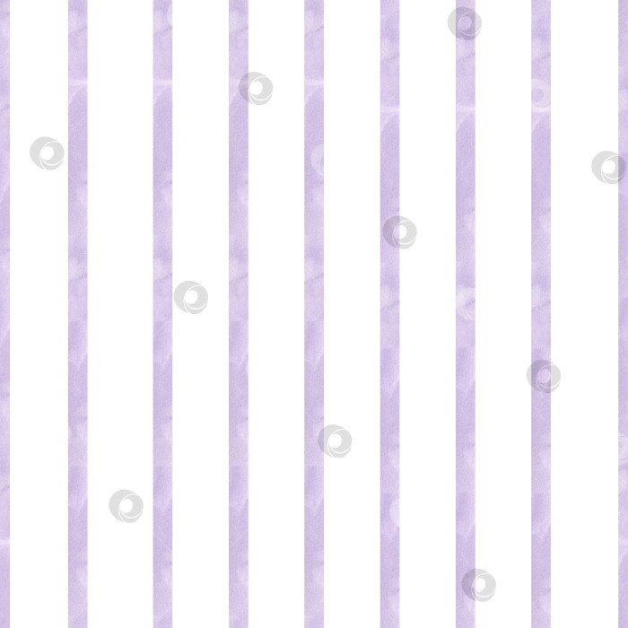 Скачать Акварельный бесшовный узор в лавандовые полоски. Геометрический фон ручной работы с фиолетовыми штрихами, фиолетовыми линиями, абстрактный клипарт, деревенский стиль прованса для упаковки, текстиля, дизайна кухни. фотосток Ozero