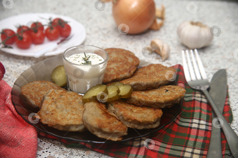 Скачать Жареные картофельные драники фотосток Ozero