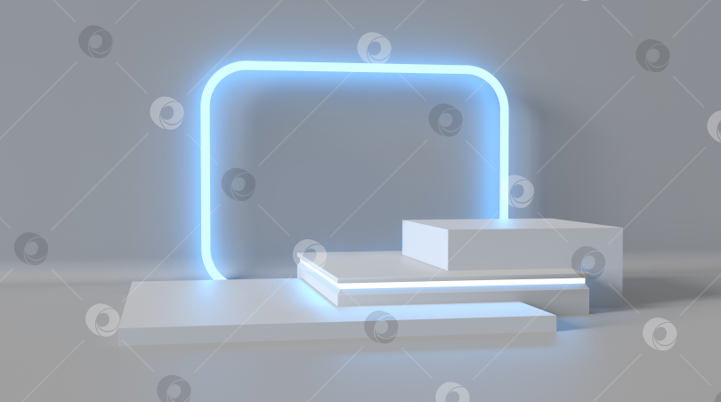 Скачать Абстрактный фон, подиум для демонстрации товара. 3D визуализация фотосток Ozero