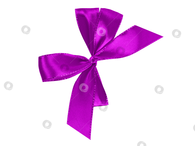 Скачать декоративный бант из ленты на подарочной коробке, выделенный на белом фоне фотосток Ozero