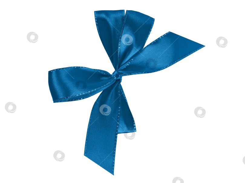 Скачать декоративный бант из ленты на подарочной коробке, выделенный на белом фоне фотосток Ozero