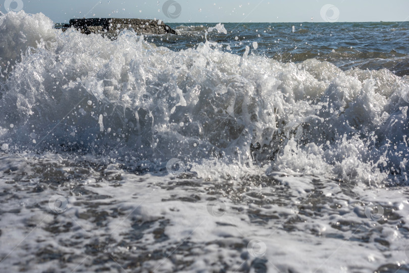 Скачать утренние морские волны на пляже фотосток Ozero
