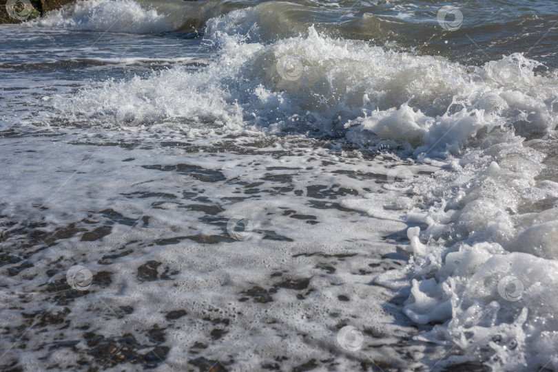 Скачать утренние морские волны на пляже фотосток Ozero