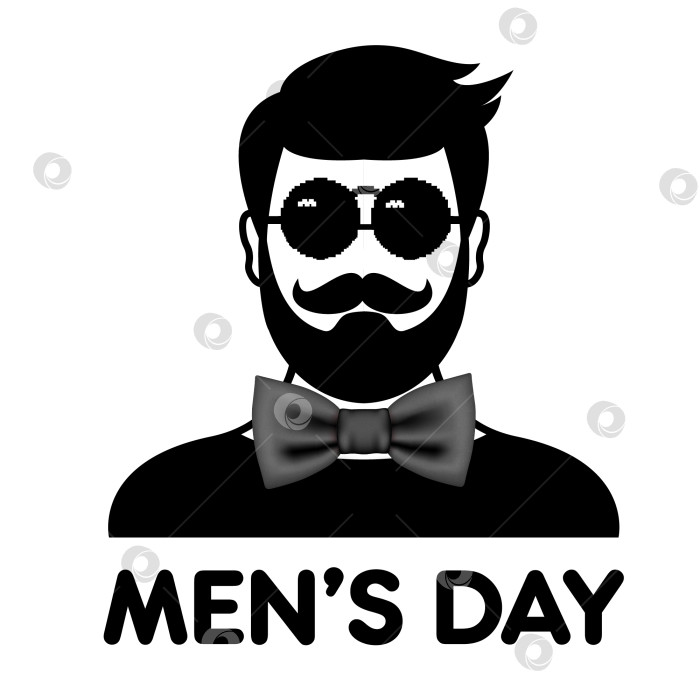 Скачать Стилизованный значок "День отца" в пиксельных очках. Смелый, современный и мгновенно узнаваемый. фотосток Ozero