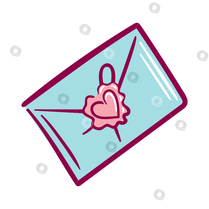 Скачать Сложенное письмо, запечатанное восковой печатью в форме сердца, мягкая текстура бумаги, четкие векторные линии, теплая приглушенная палитра, элегантные романтические канцелярские принадлежности, масштабируемый и современный стиль. фотосток Ozero