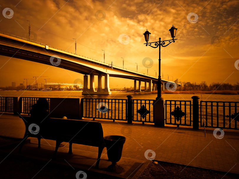 Скачать Ворошиловский мост. г. Ростов-на-Дону. Левый берег. фотосток Ozero