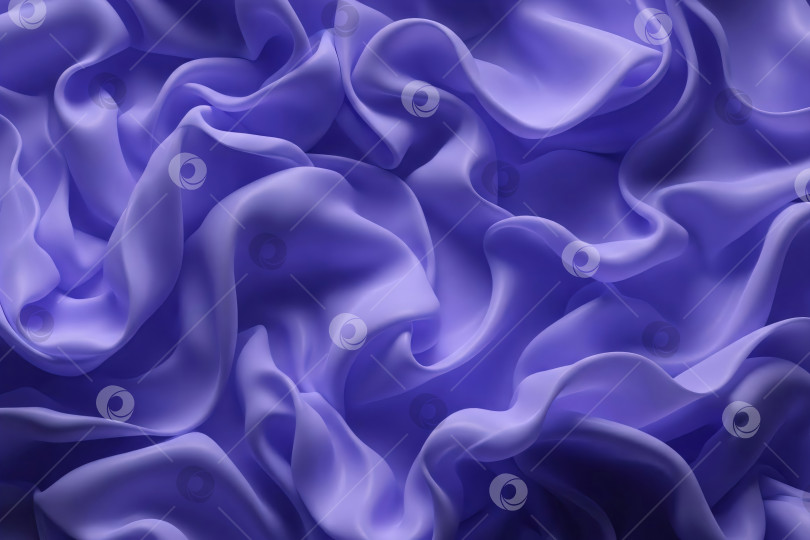 Скачать Волнистая фиолетовая шифоновая ткань со струящимися гладкими складками. Абстрактный шелковый баннер-фон для торжеств, элегантного косметического дизайна, рекламы дизайнеров одежды и кутюрье в copyspace. фотосток Ozero