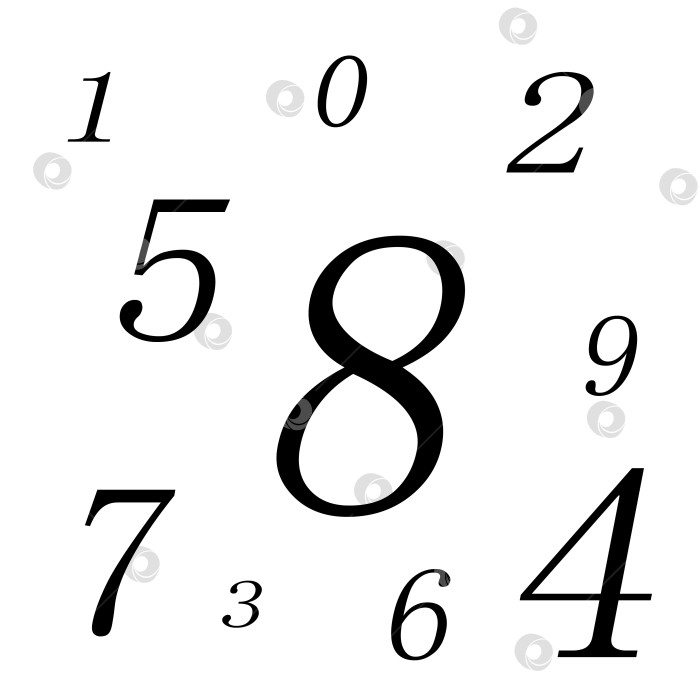 Скачать Цифры, в середине восемь фотосток Ozero