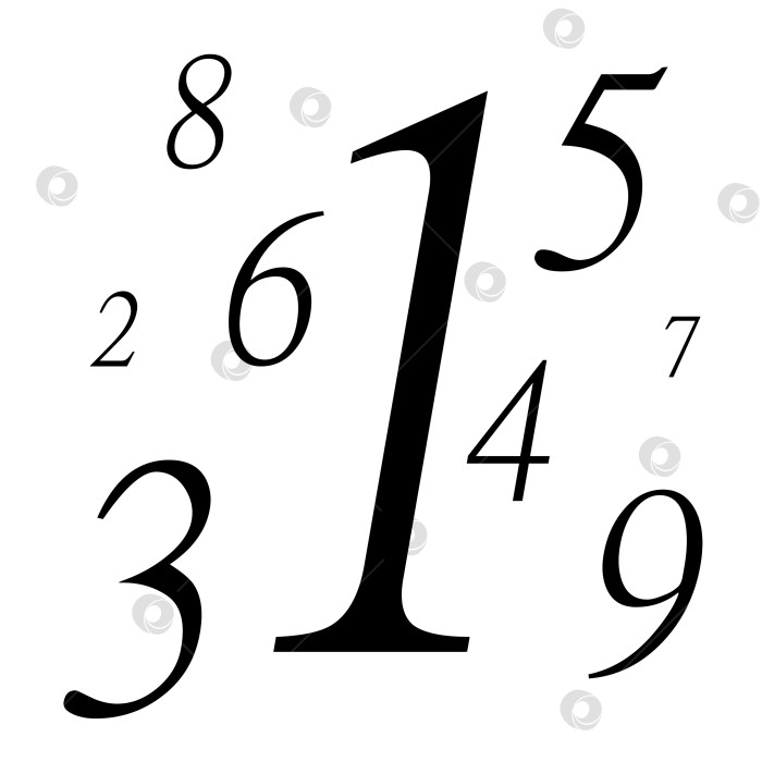 Скачать Цифры, в середине один фотосток Ozero