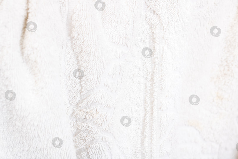 Скачать Нежные льняные образы, расслабляющая текстура полотенец, крупный план плюшевых волокон спа-полотенец фотосток Ozero