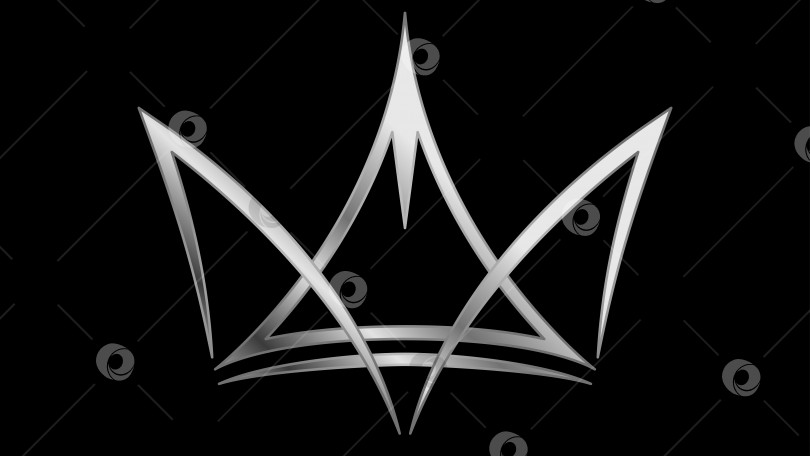 Скачать силуэт серебряной королевской короны на черном фоне фотосток Ozero