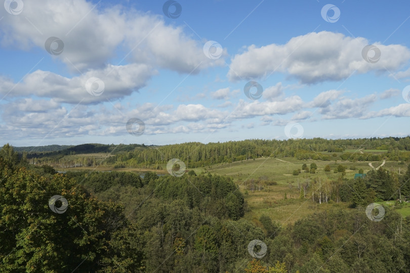 Скачать Природа России. Псковская область. Окрестности Изборской крепости в солнечный, летний день. фотосток Ozero