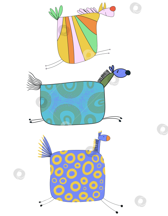 Скачать Три милые лошадки фотосток Ozero