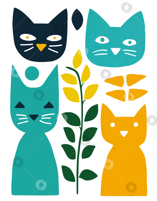 Скачать Четыре кота фотосток Ozero