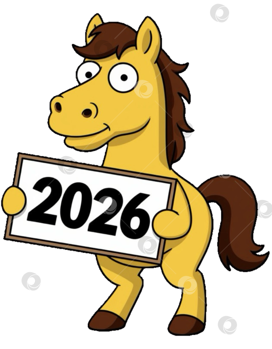 Скачать Лошадка с табличкой фотосток Ozero