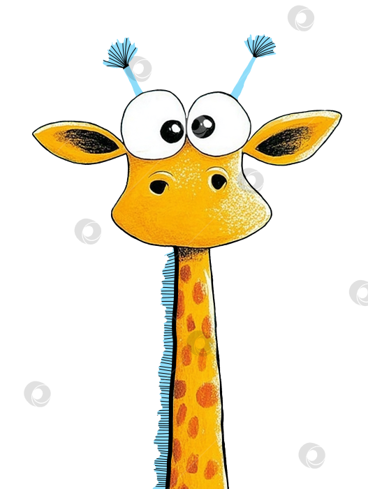 Скачать Жираф с большими глазами фотосток Ozero