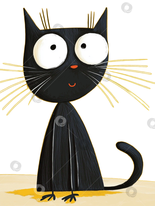 Скачать Кот с большими глазами фотосток Ozero