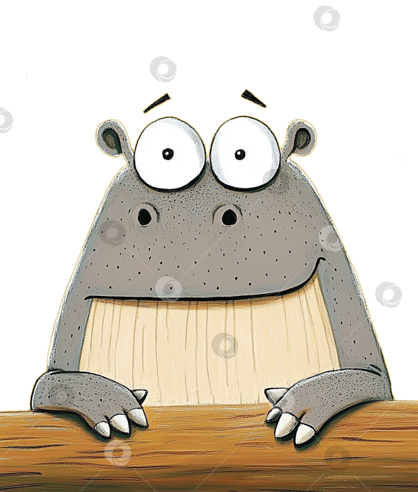 Скачать Бегемот с большими глазами фотосток Ozero