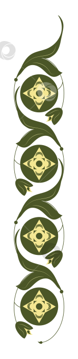 Скачать Узор в вертикальную полоску с этническими элементами, напоминающий древнерусскую роспись, для печати на одежде, текстиле, веб-сайтах. фотосток Ozero