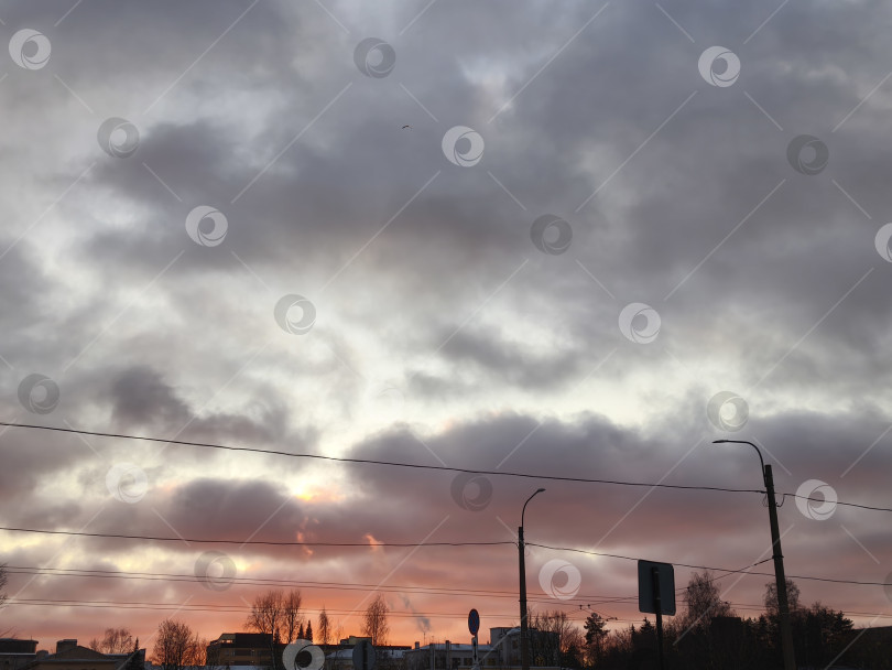 Скачать Вечернее небо фотосток Ozero