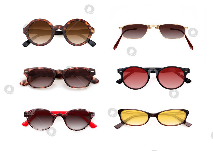 Скачать Набор очков, выделенных на белом фоне, для нанесения на портрет фотосток Ozero