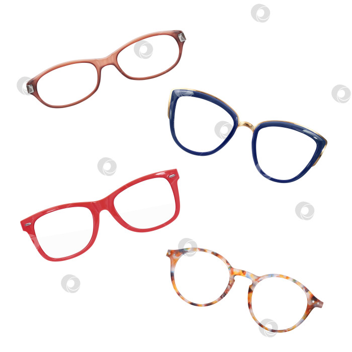 Скачать Набор очков, выделенных на белом фоне, для нанесения на портрет фотосток Ozero