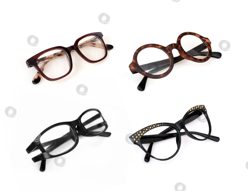 Скачать Набор очков, выделенных на белом фоне, для нанесения на портрет фотосток Ozero